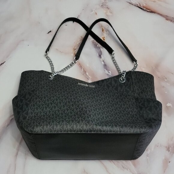 Michael Kors Outlet Jet Set Large Logo Shoulder Bag Color: Black :) - Picture 12 of 17